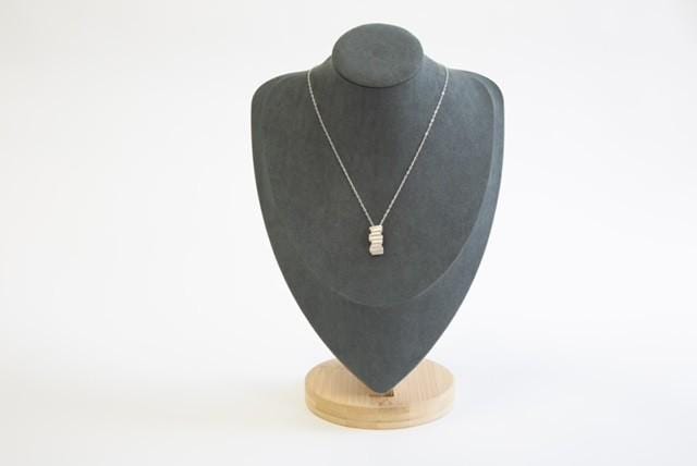 The Ruins Pendant – Sterling Silver Necklace Inspired by Ancient Columns, Lost-Wax Cast Architectural Jewelry