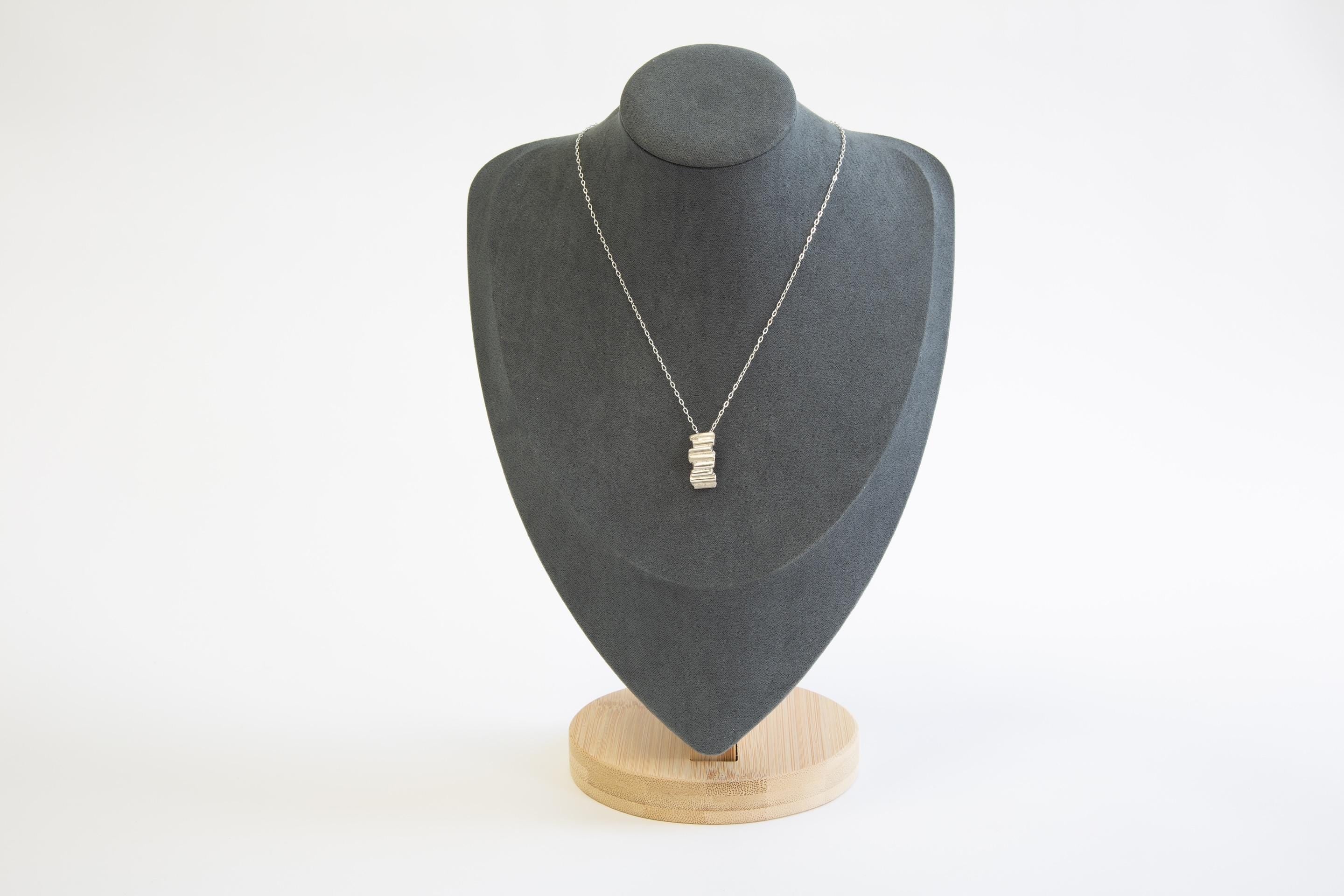 The Ruins Pendant – Sterling Silver Necklace Inspired by Ancient Columns, Lost-Wax Cast Architectural Jewelry