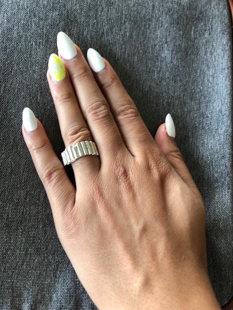 Sculptural Silver Ring • Lost Wax Cast Statement Band • Bold Ruins-Inspired Design