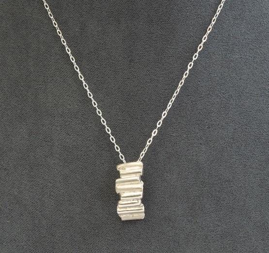 The Ruins Pendant – Sterling Silver Necklace Inspired by Ancient Columns, Lost-Wax Cast Architectural Jewelry