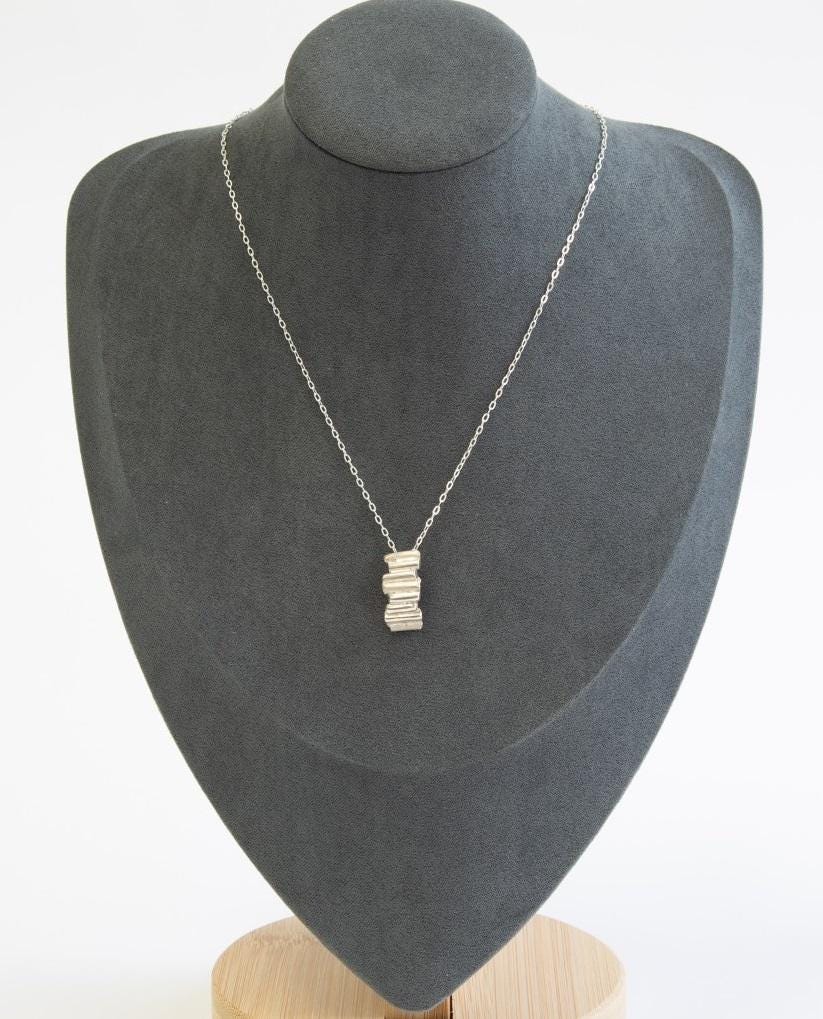 The Ruins Pendant – Sterling Silver Necklace Inspired by Ancient Columns, Lost-Wax Cast Architectural Jewelry