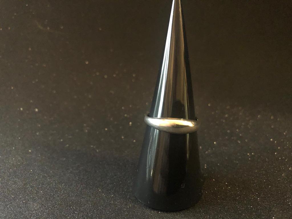 Low dome Silver bombé slimline signet rings in two finishes