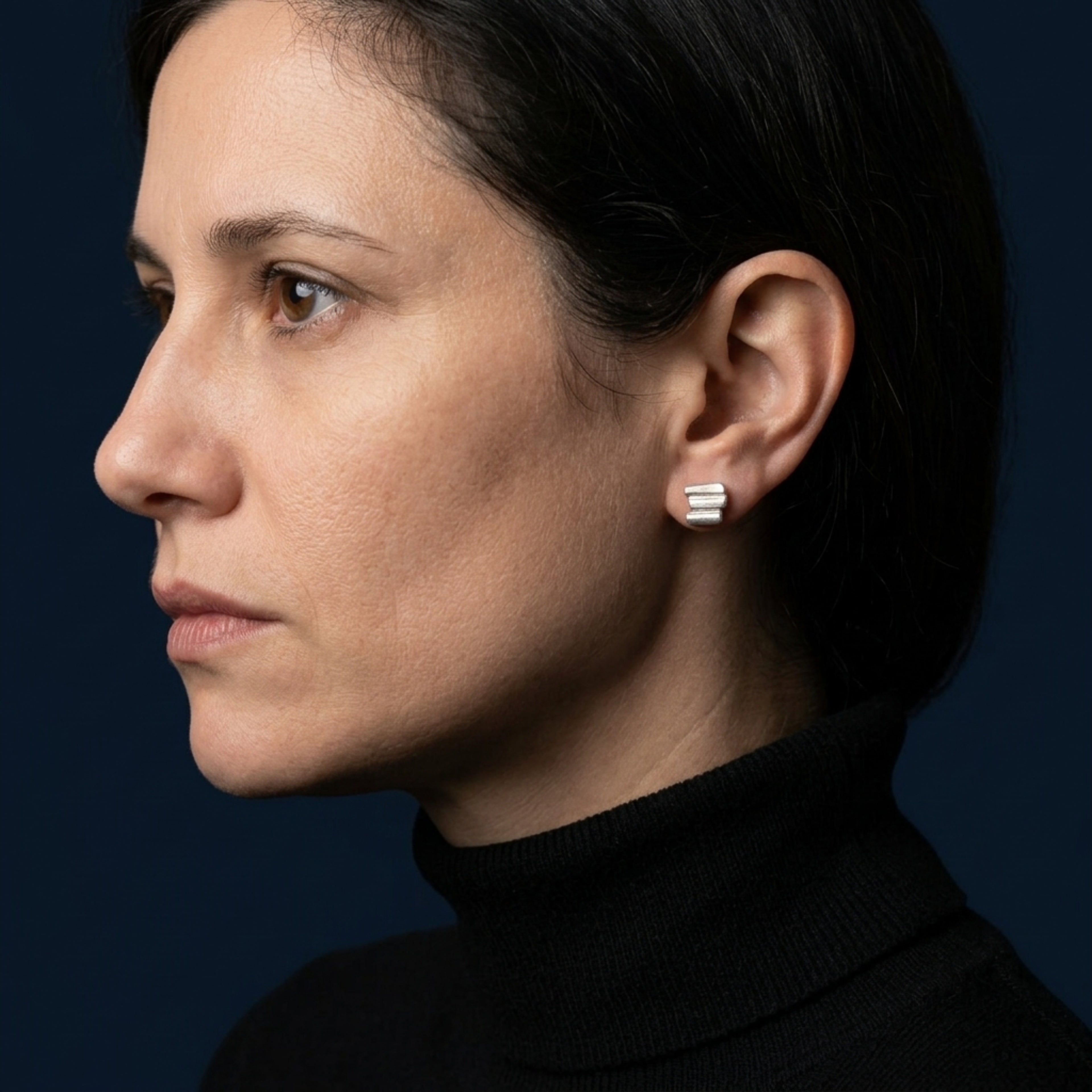 The Ruins Earrings | Hand-Carved Sterling Silver | Mini Studs | Sculptural Ancient-Inspired Design (Copy)
