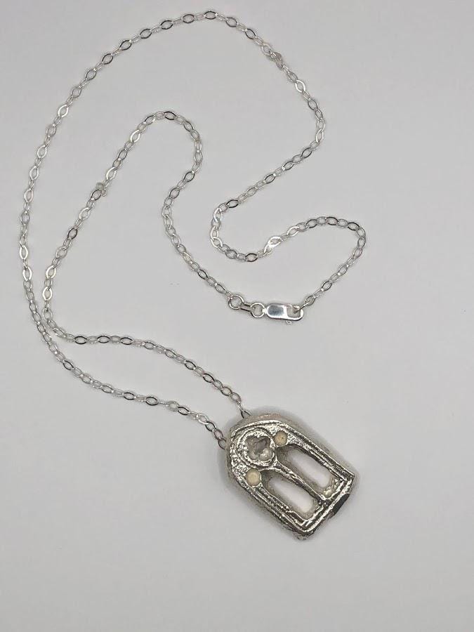 Gothic Medieval Cathedral Church Window Silver lost wax cast Pendant